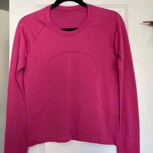 Lululemon Sonic Pink Swiftly Long Sleeve Race Length Size 8